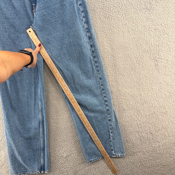 Abercrombie & Fitch The Loose High Rise Jeans Women’s Size 27 / 4 Long Blue Medi - Picture 8 of 11
